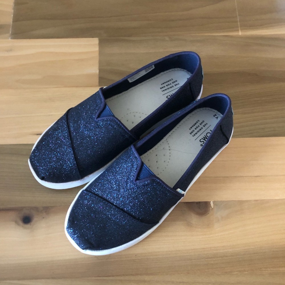 NWT Girls Toms Shoes w Glitter - Picture 4 of 9